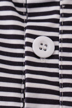 Load image into Gallery viewer, Navy stripe football embroidery button down shirt
