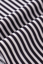 Load image into Gallery viewer, Navy stripe football embroidery button down shirt
