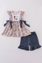 Load image into Gallery viewer, Easter blessings he is risen embroidery girl set
