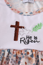 Load image into Gallery viewer, Easter blessings he is risen embroidery girl set
