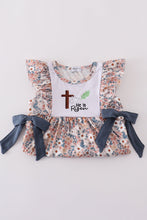 Load image into Gallery viewer, Easter blessings he is risen embroidery girl set
