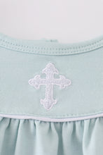 Load image into Gallery viewer, Blue cross embroidery bloomer set
