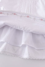 Load image into Gallery viewer, Premium white floral embroidery bloomer set
