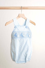 Load image into Gallery viewer, Blue easter bunny hand-smocked boy bubble

