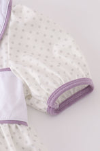 Load image into Gallery viewer, Purple ballet embroidery girl set
