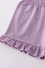 Load image into Gallery viewer, Purple ballet embroidery girl set
