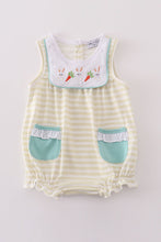 Load image into Gallery viewer, Easter stripe bunny embroidery girl bubble
