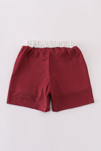 Load image into Gallery viewer, Maroon elephant embroidery swim trunks
