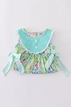 Load image into Gallery viewer, Ocean bloom print ruffle set
