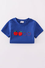 Load image into Gallery viewer, Blue apple french knot shorts set
